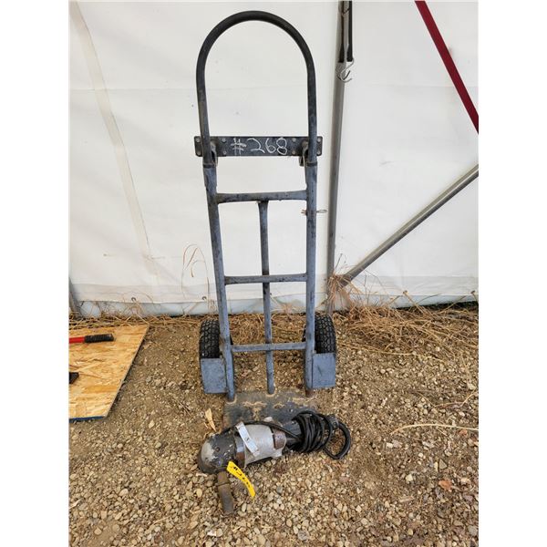 B&D heavy duty grinder & 2-wheel dollie