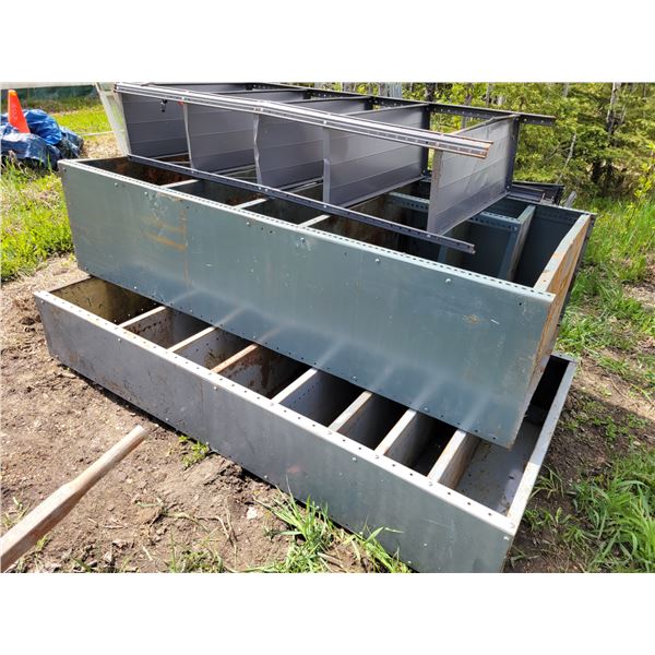 3- Metal shelf units