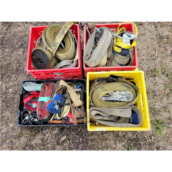 1- Lot of tie down straps, bungee cords, etc.