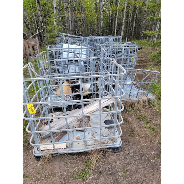 1- Lot of damaged metal tank frames