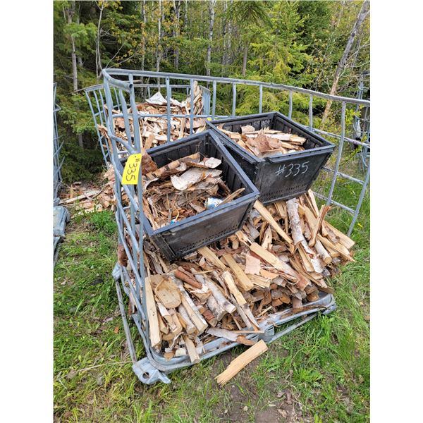 1- Lot of birch kindling & containers