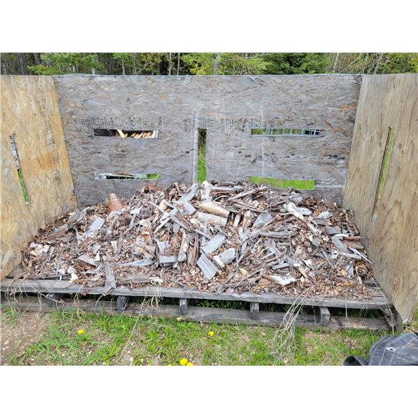 Wooden box c/w kindling