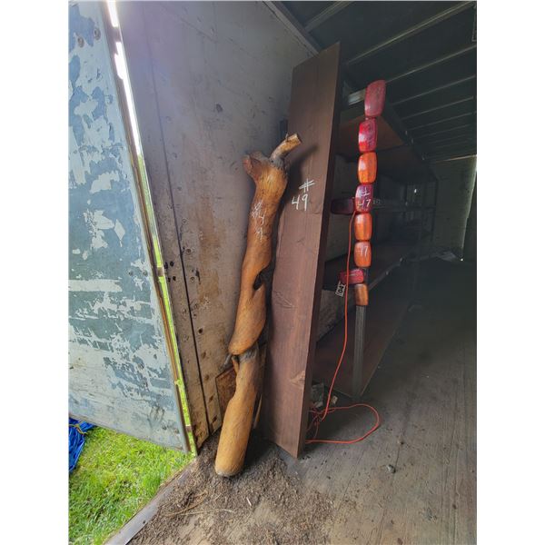 12" x 31/2" x 8 ft plank & stained wood