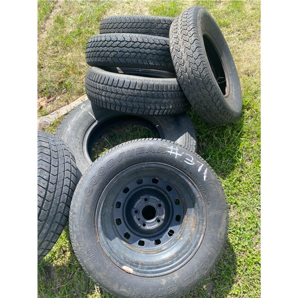 Approx. 7- Various tires, 13" 14" & 15"