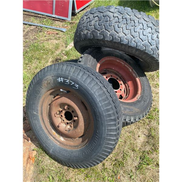 Approx. 4- Tires & 3- rims, 16"