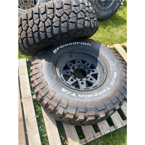 (so much each x 4) 4- Tires & rims, BF Goodrich, LT315/75R16 & 8-hole rims