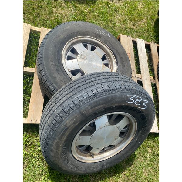 2- 15" tires & rims, P235/75R15