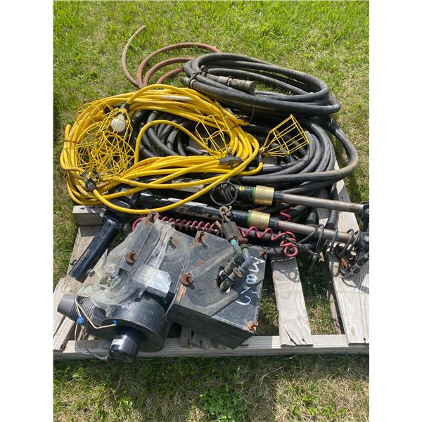 1- Lot of hoses, elec. Lighting, shocks & misc.