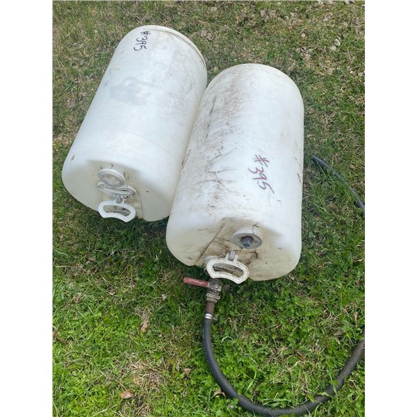 2- White plastic tanks