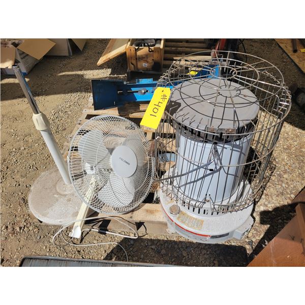 Fan & kerosene heater