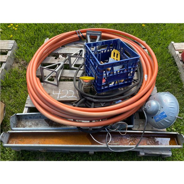 2- Pallet of misc. feeders, hose, auto parts