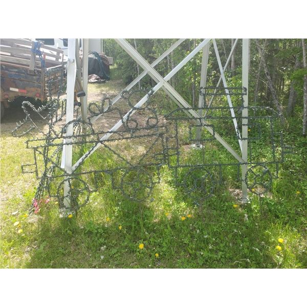 Metal frame decoration c/w Christmas lights