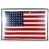 USA Pre-1959 Wool Silk Screened Flag Framed