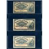 Image 1 : CANADA 25 Cents 1900 A Lot of 3 Dominion Banknotes Good-Fine