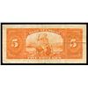 Image 2 : CANADA $5.00 1935 BC-5 Banknote Very Good