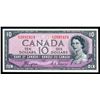 Image 1 : CANADA $10.00 1954 Devil's Face Banknote Extra Fine