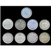 Image 1 : CANADA 1888-1920. A Run of Nine 5 Cent Silver Coins Very Good-Very Fine