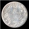 Image 1 : CANADA 25 Cents 1917 Silver CCCS Mint State Coin