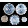 Image 1 : CANADA 1915-1973 A Lot of 5 Silver Coins VG-Unc
