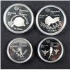 Image 7 : CANADA 1976 A Lot of 7 - 4 Coin Olympic Sets Proof