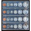 Image 2 : CANADA 1967 A Lot of 4 Silver Year Sets Uncirculated