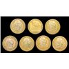 Image 2 : FRANCE 1751-1758 A Set of 7 French Colonial Tokens Uncirculated