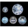 Image 2 : IRAN 1971 Offical 5 Coin Year Set in Blue/Gold Box Proof