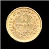 USA $1.00 1853 Liberty Gold Coin Very Fine