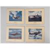 Image 1 : Set of illustrated cards of British fighter planes and warships, World War II