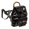Image 2 : Gucci Black Patent Leather Bamboo Backpack