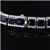 Image 2 : 134.48 ctw Blue Sapphire and 14.82 ctw Diamond 14K White Gold Necklace