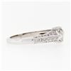 Image 6 : NEW Unique 18k White Gold 1.5 ctw GIA Marquise Cut Solitaire & Round Diamond Rin