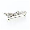 Image 5 : Vintage Platinum 1.98 ctw Baguette Marquise Old Cut Diamond Spray Flame Pin Broo