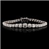 Image 1 : 6.15 ctw Diamond 18K White Gold Tennis Bracelet