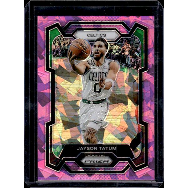 Jayson Tatum 2023 Panini Prizm Pink Cracked Ice Prizm #2