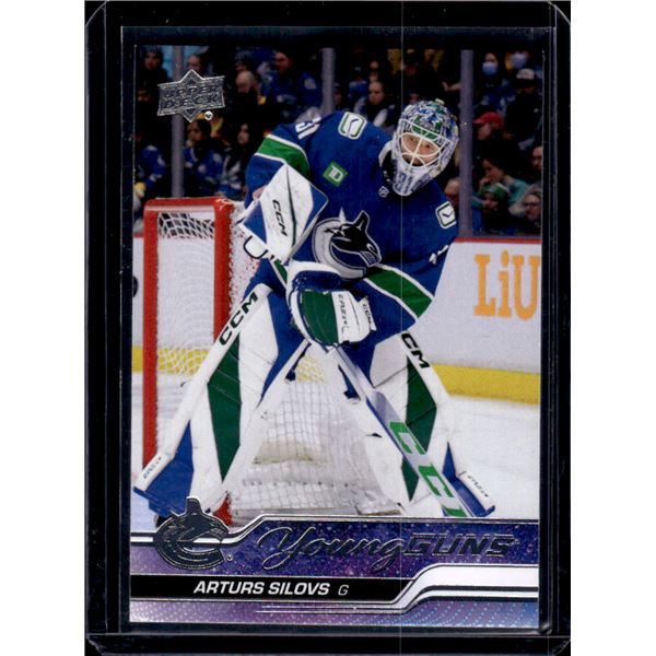 Arturs Silovs ROOKIE CARD 2024 Upper Deck Series 2 Young Guns Rookie Cards Inserts #485