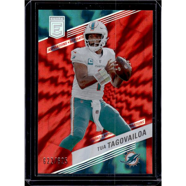 Tua Tagovailoa 2023 Panini Donruss #622/625 Elite Aspirations Shimmer Parallel #98