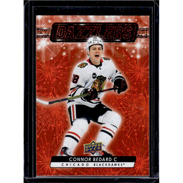 Connor Bedard Orange Dazzlers Rookie Card 2023-24 Upper Deck Series 2 #DZ-79