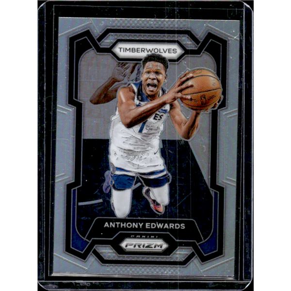 Anthony Edwards ROOKIE CARD 2023 - 2024 Panini Prizm Silver Prizm #108