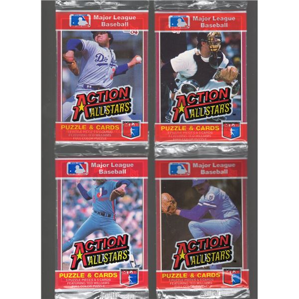 5 Count: 1984 Donruss Action All - Stars Giant cards with 1 Ted Williams puzzle piece per pack. 5 Ca