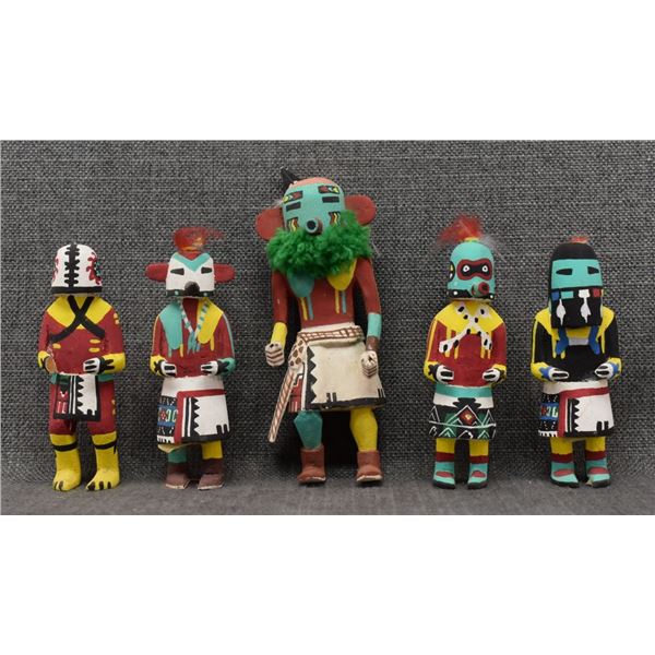 FIVE HOPI RT 66 KACHINAS
