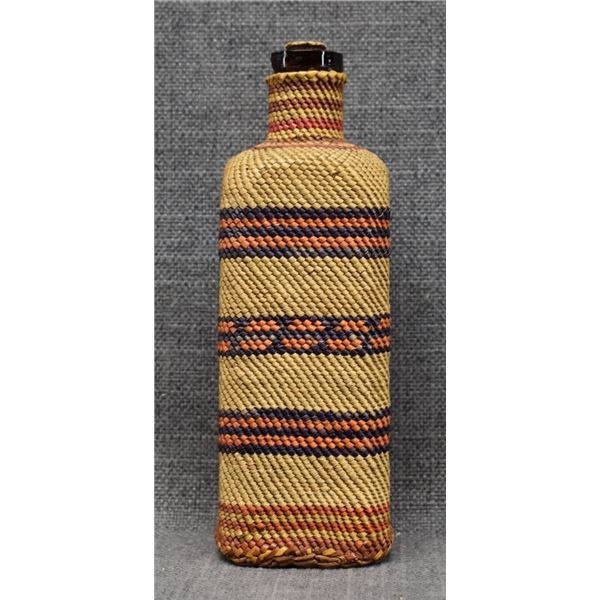 NOOTKA/ MACAW BASKETRY BOTTLE