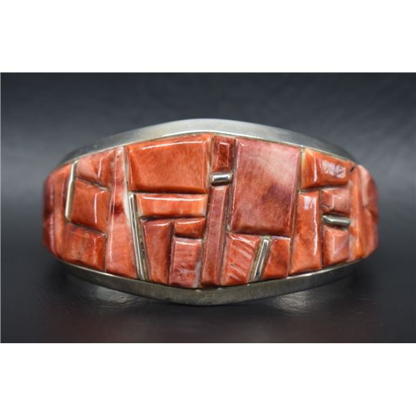 NAVAJO SILVER BRACELET (EMERY YAZZIE)
