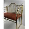 Image 2 : Brass Like Hallway Bench with Upholstered Seat