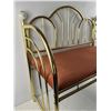 Image 3 : Brass Like Hallway Bench with Upholstered Seat