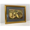 Image 1 : Framed Gold Foiled Map