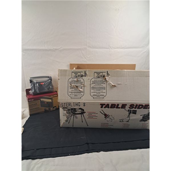 Table Side Gas BBQ & Char-Broil Grill Light