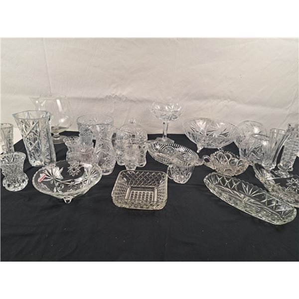 Assorted Crystal & Glass Serving Ware