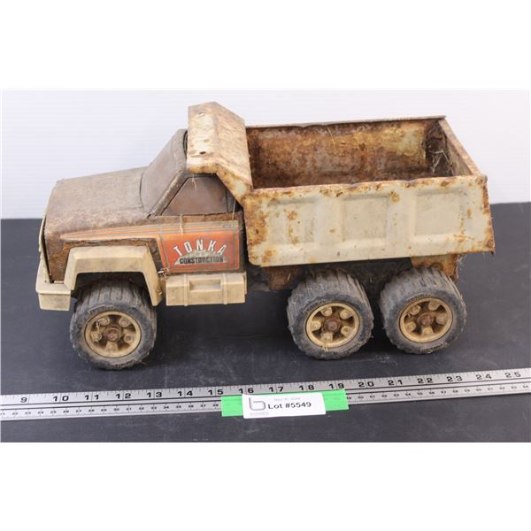 Vintage Tonka Truck Toy - 15" x 7" - Worn as Shown in Pictures