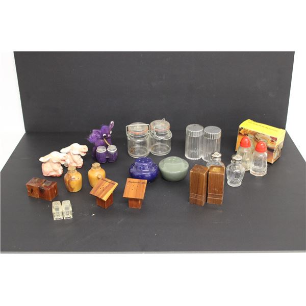 (12) Salt & Pepper Shakers: Various Themed